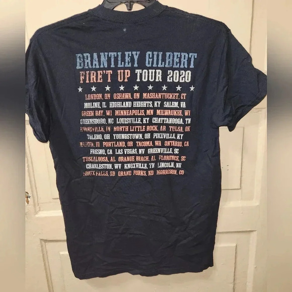 Brantley Gilbert Fire't Up Tour 2020 Concert Tshirt - Picture 2 of 7